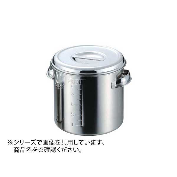18-8 深型キッチンポット(手付)(目盛付) 26cm 11026-1
