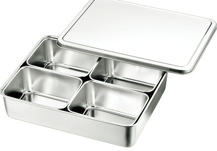 18-8 大型調味料入バット 4ヶ入(田型) 66940