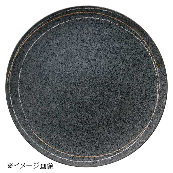 桐井陶器 モデルノ MODERNO 金銀線 黒 28cmプレート 286-76