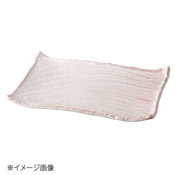 桐井陶器 モデルノ MODERNO 紅粉引枯山水角皿37cm 160-0038