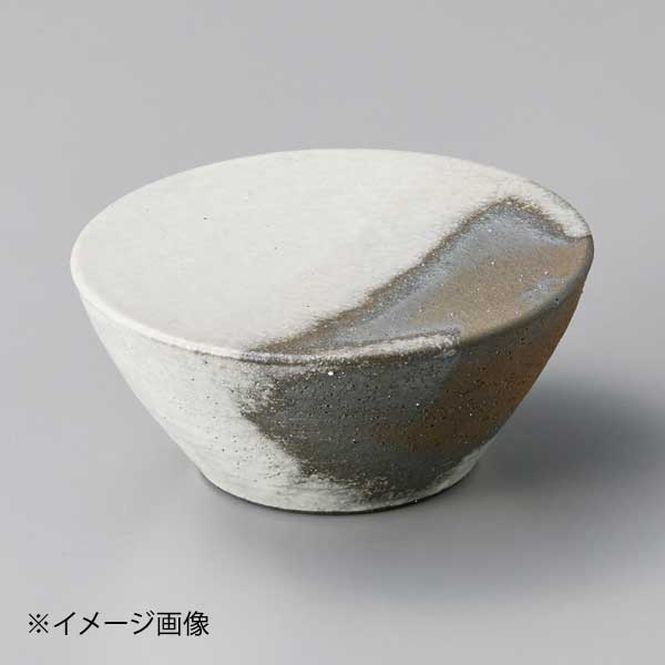 灰釉粉引高台皿