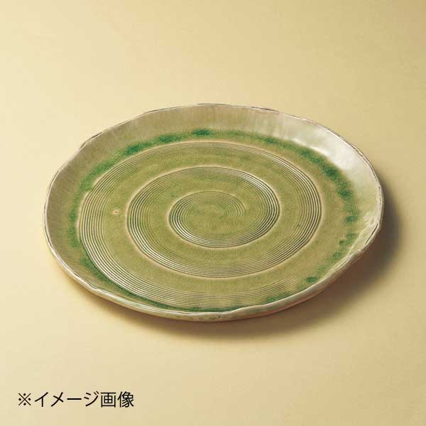 萠黄12.0丸皿(信楽焼)