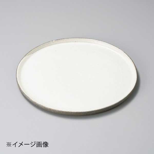 黒銀彩粉引釉8.0丸皿