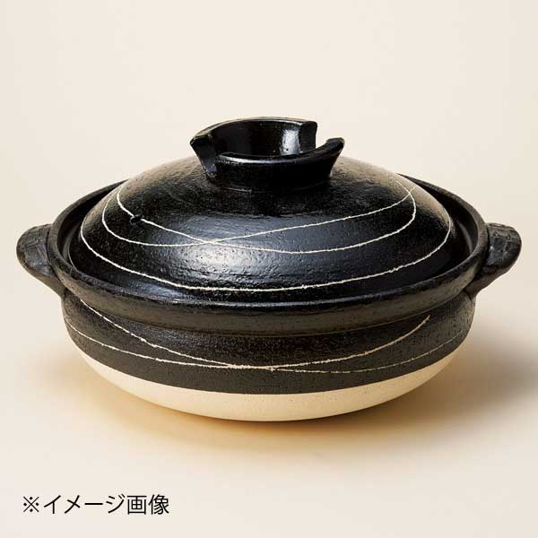 黒釉らせん8号鍋(萬古焼)｜ダイニングマート