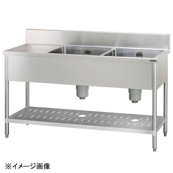 18-0台付二槽シンク(バックガード付) TXA-2SB-180R 右付｜ダイニングマート