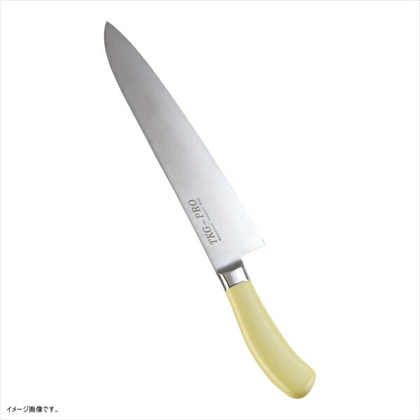 TKG TKG-PRO 抗菌カラー包丁 牛刀 27cm イエロー|ダイニングマート