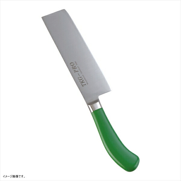 TKG TKG-PRO 抗菌カラー包丁 菜切庖丁 18cm グリーン