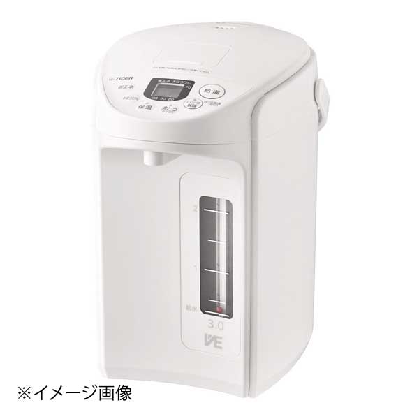 タイガー魔法瓶株式会社 タイガー VE電気まほうびん とく子さん PIQ-G300 クールホワイト|ダイニングマート