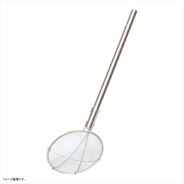 ThreeSnow(スリースノー) パイプ柄給食用すくい網 丸型 24cm 荒目 柄長60cm ASK307