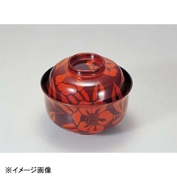 若泉漆器 4寸羽反椀 溜椿 本漆塗 手描蒔絵 1-196-12