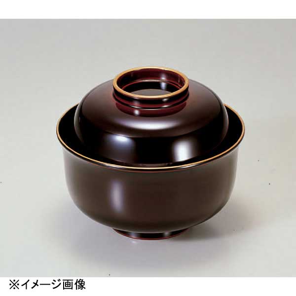 若泉漆器 4寸羽反椀 溜見返竜田川 本漆塗 手描蒔絵 1-196-13