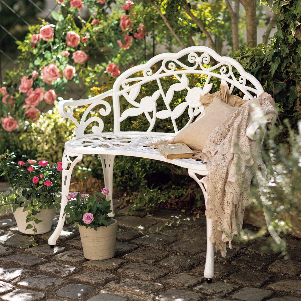 楽天市場】＼送料無料／ローズガーデンベンチ【TGF－13－01】ローズ