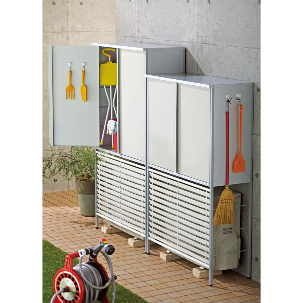 楽天市場】大型ガルバ製逆ルーバー室外機カバー カバーのみ エアコン