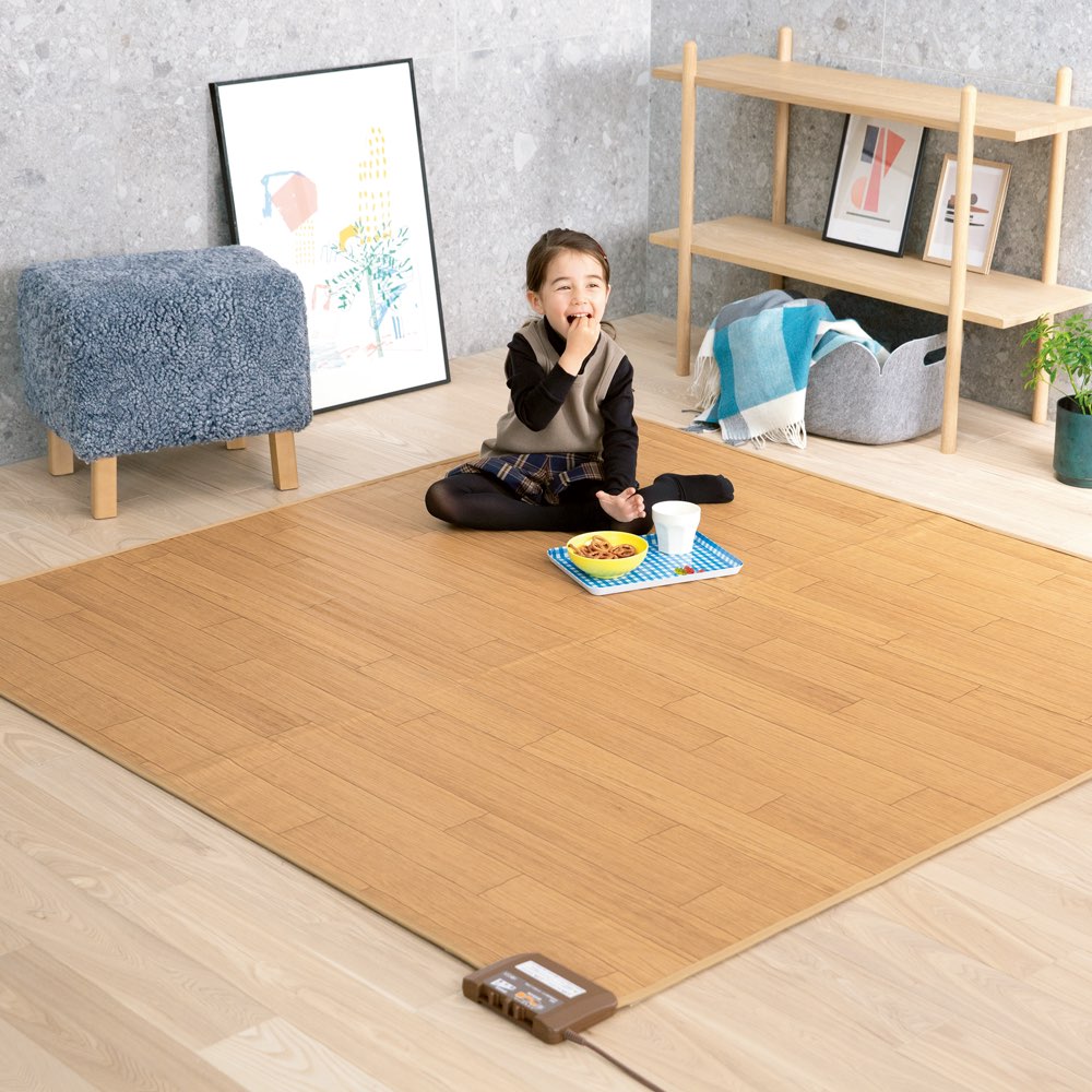 【最大7000円OFFクーポン 4月20日迄】 ≪約176×176cm（2畳）≫ フローリング調プリント防水ホットカーペット 暖房器具 ヒーター 季節家電 生活家電 616018 ＼LINE友だち登録でクーポン／