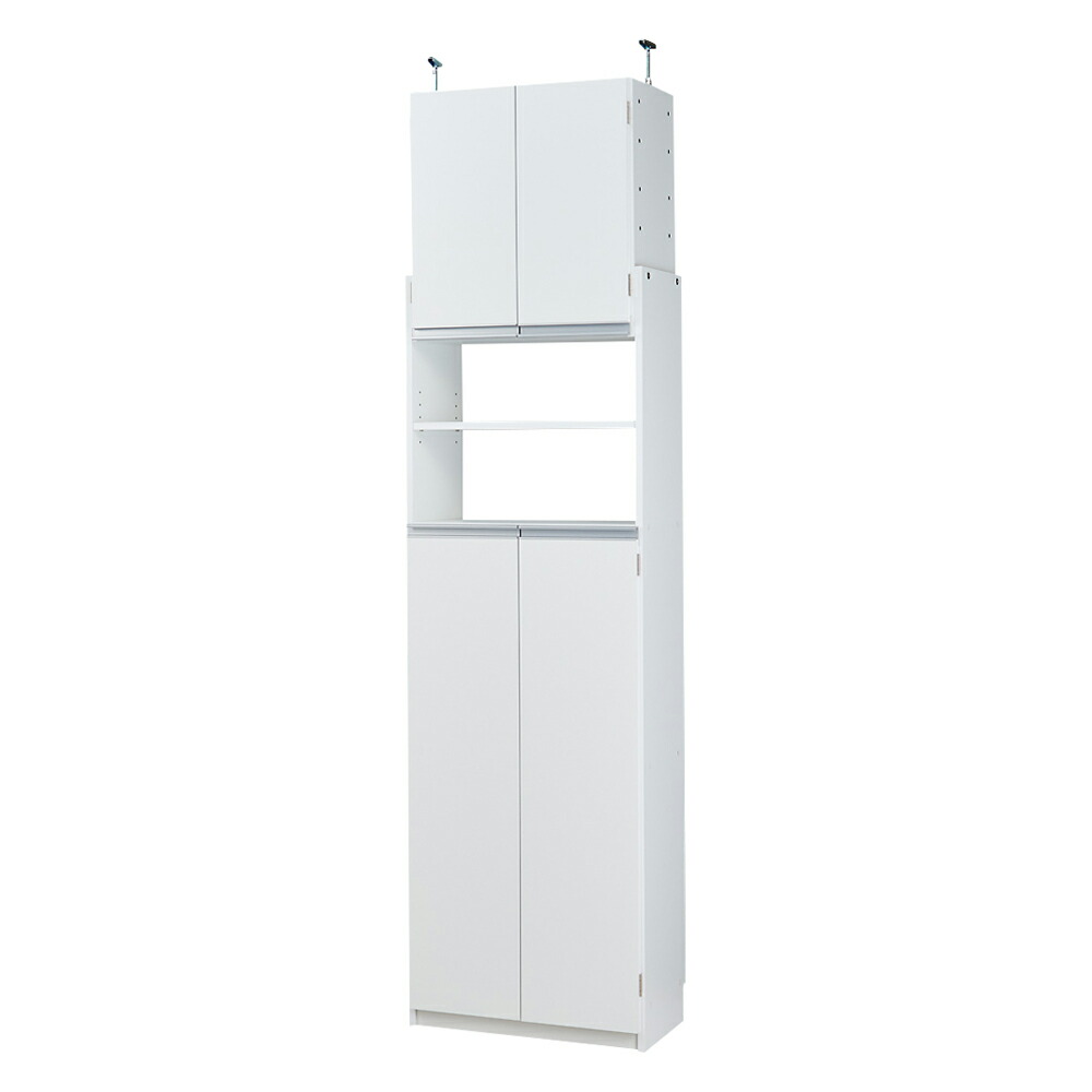 【クーポン7月26日迄】 薄型で省スペースキッチン突っ張り収納庫 扉タイプ 幅60cm・奥行31cm キッチンボード キッチン収納 630305 \LINE友だち登録でクーポン/|ディノス家具 店
