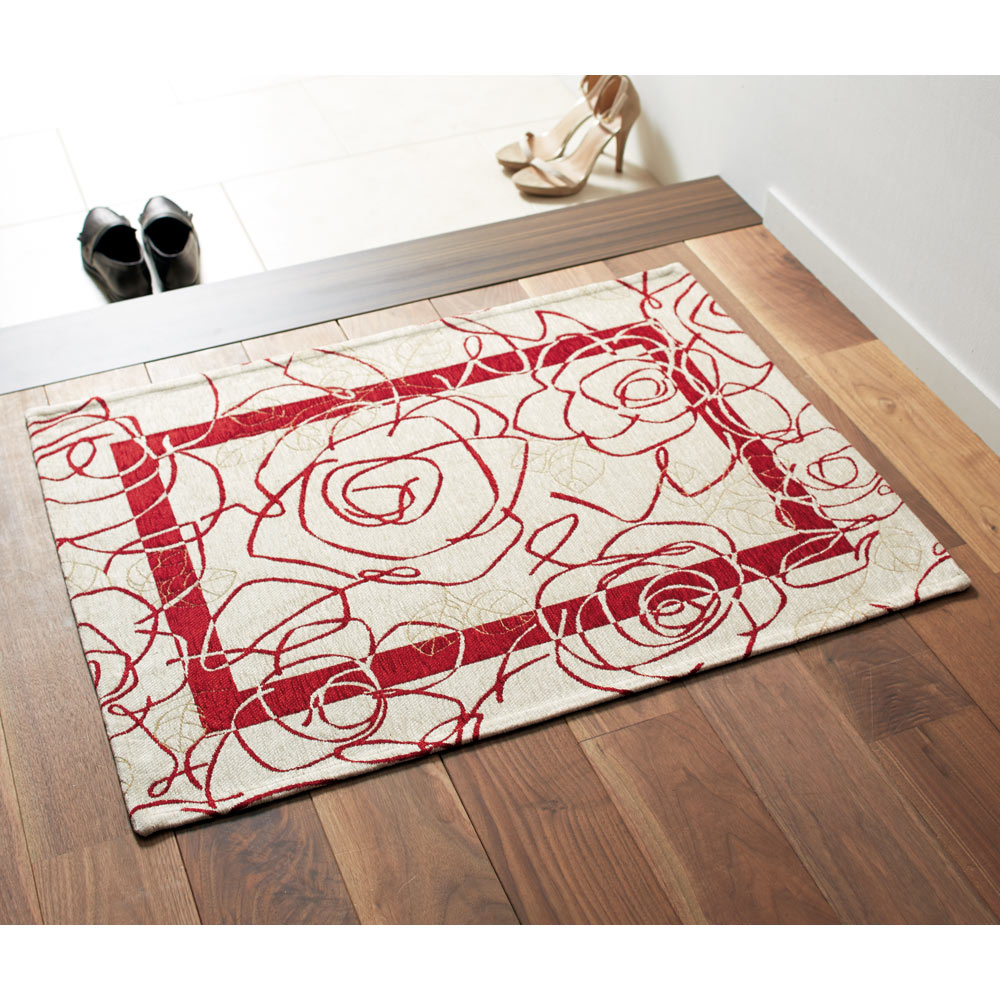 ≪約65×90cm≫ イタリア製 Camelia カメリア ゴブラン織玄関マット 玄関マット カーペット ラグ マット H94950 ＼LINE友だち登録でクーポン／