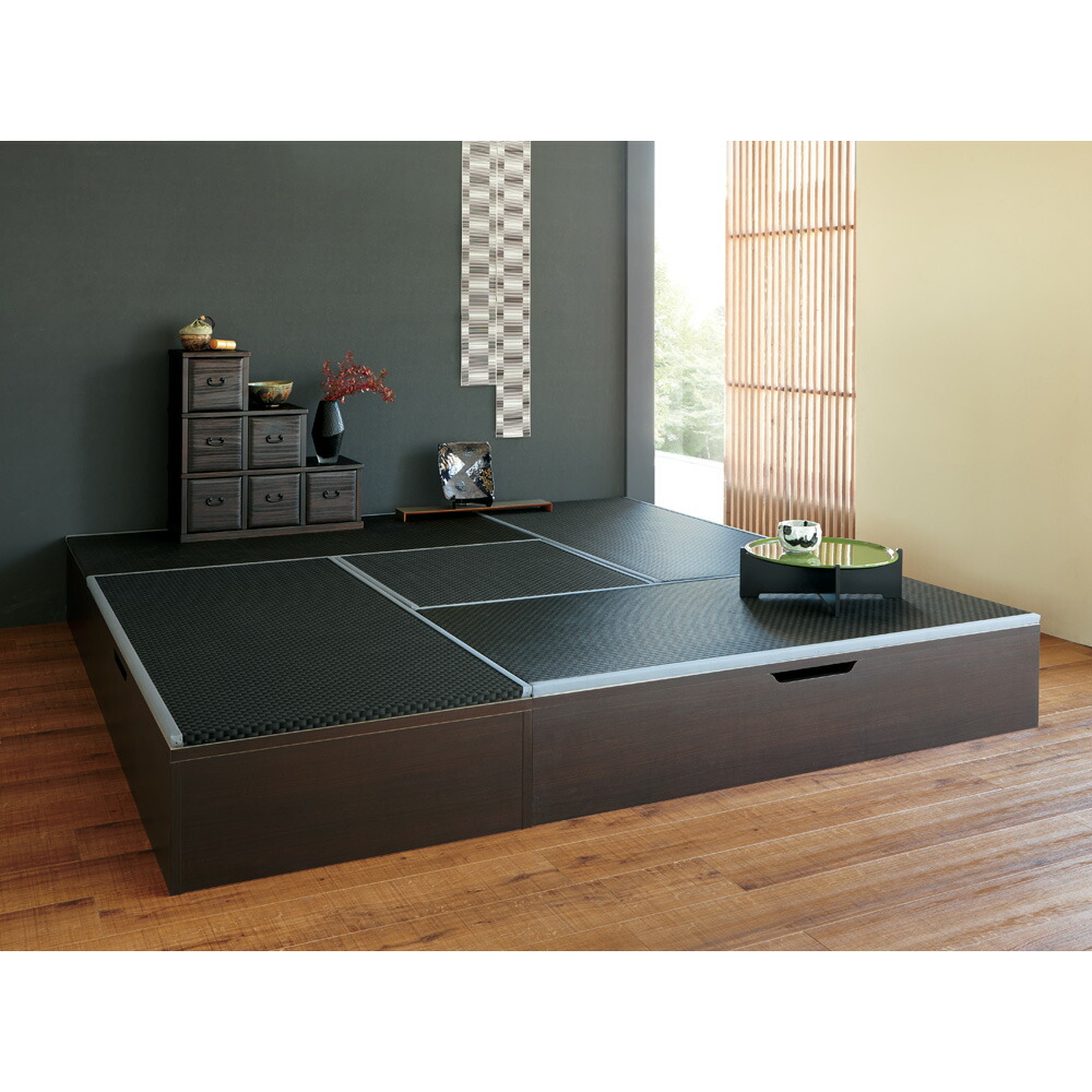 家具 収納 リビング収納 高さ45cm大容量 美草跳ね上げ式ユニット畳2 テレビ台 H37415 ユニットシェルフ 半畳 畳単品