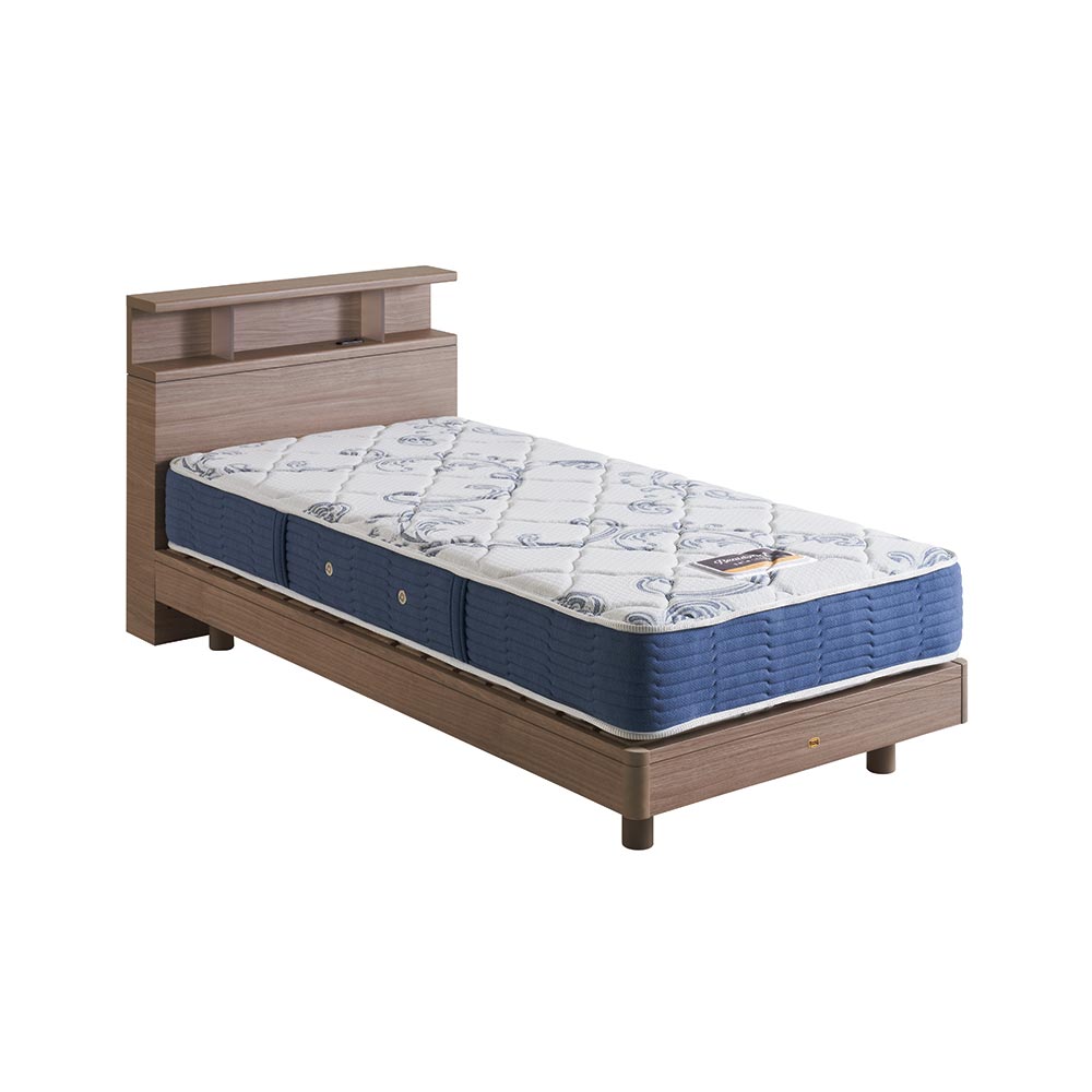 ≪セミダブル幅121cm≫SIMMONS/シモンズ シェルフII 脚タイプベッド 5.5インチマットレス付き【配送料金込み 組立・設置サービス付き】 木製ベッド ベッド H95142 ＼LINE友だち登録でクーポン／