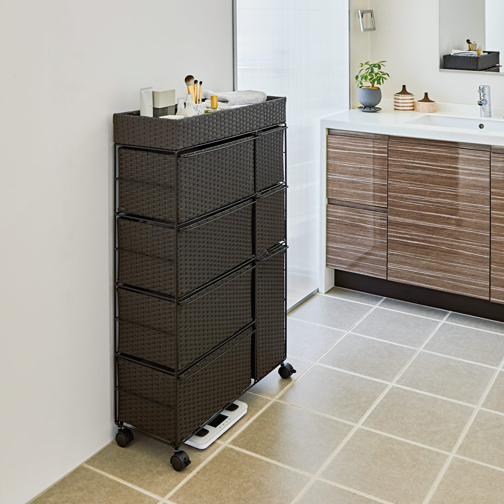 楽天市場】省スペースラタン調ランドリーチェスト 引き出し7杯タイプ