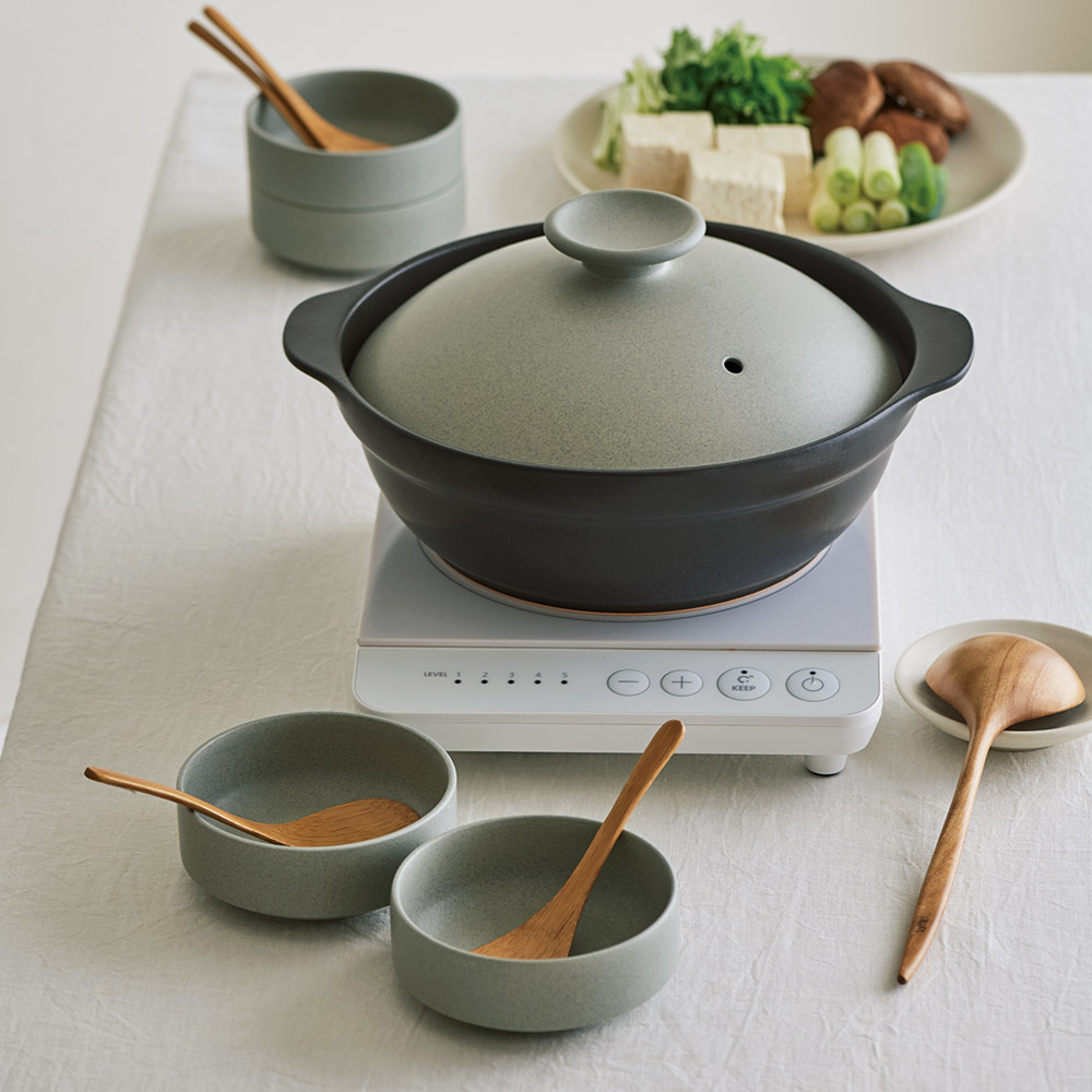 【クーポン7月26日迄】 ≪土鍋8号≫ IHでも使える軽量土鍋 卓上鍋 鍋 フライパン 620702 ＼LINE友だち登録でクーポン／｜ディノス家具 店