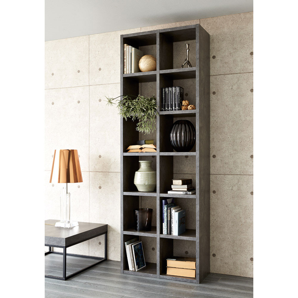 【最大7000円OFFクーポン 4月20日迄】 Pombal/ポンバル シェルフ コンクリート 2連セット 高さ224cm ユニットシェルフ リビング収納 H81581 \LINE友だち登録でクーポン/