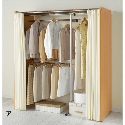 全国組立設置無料 家具 収納 衣類収納 ハンガーラック カーテン 木製サイドパネル付き 奥行68cm伸縮頑丈ハンガー 棚なしタイプ 幅117 0cm Lr0147 ディノス家具 店 楽天市場 Www Intime Univ Org