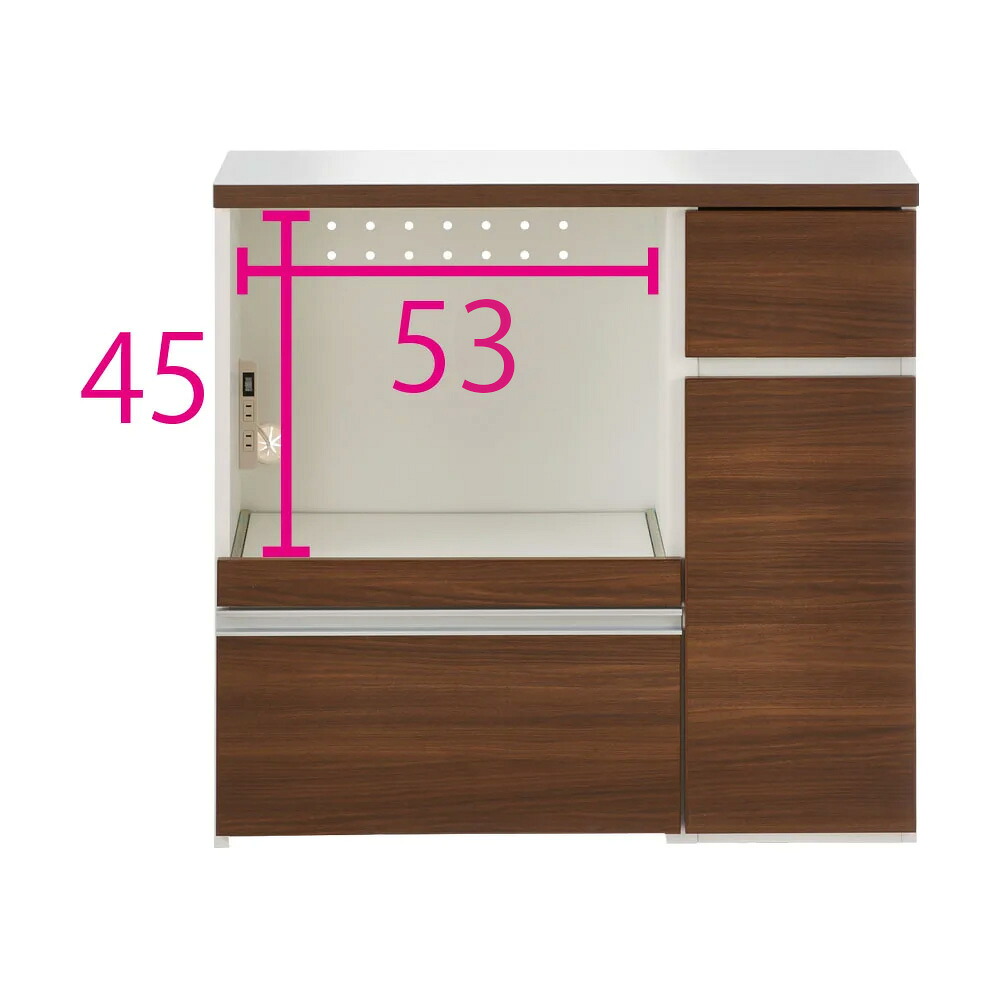 【最大7000円OFFクーポン 4月20日迄】 ≪幅90cm奥行50cm≫ サイズが選べる家電収納キッチンカウンター ロータイプ 幅90cm キッチンカウンター キッチン収納 629609 ＼LINE友だち登録でクーポン／