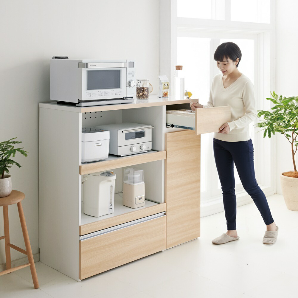 【最大7000円OFFクーポン 4月20日迄】 ≪幅120cm奥行50cm≫ サイズが選べる家電収納キッチンカウンター ハイタイプ 幅120cm キッチンカウンター キッチン収納 629621 ＼LINE友だち登録でクーポン／