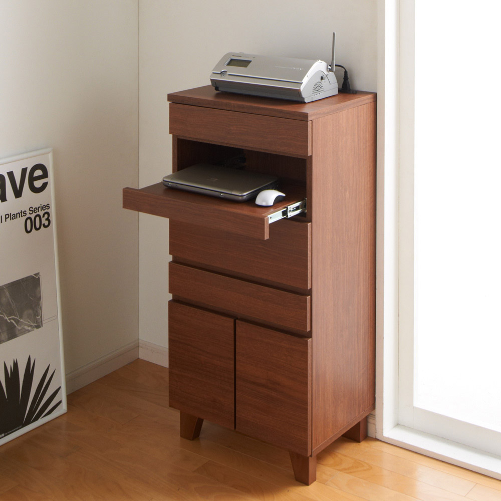 【最大7000円OFFクーポン 4月20日迄】 プリンターも置けるオールインワン収納引き出しFAX台 幅45cm 台 ラック リビング収納 628717 ＼LINE友だち登録でクーポン／
