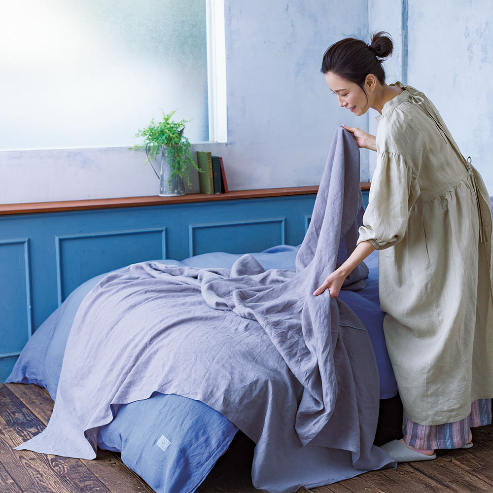 【最大7000円OFFクーポン 4月20日迄】 ≪ダブル≫ LINEN ＆ BASIC リネン100％カバーリング マルチフラットシーツ 敷布団カバー シーツ 布団カバー 646711 ＼LINE友だち登録でクーポン／