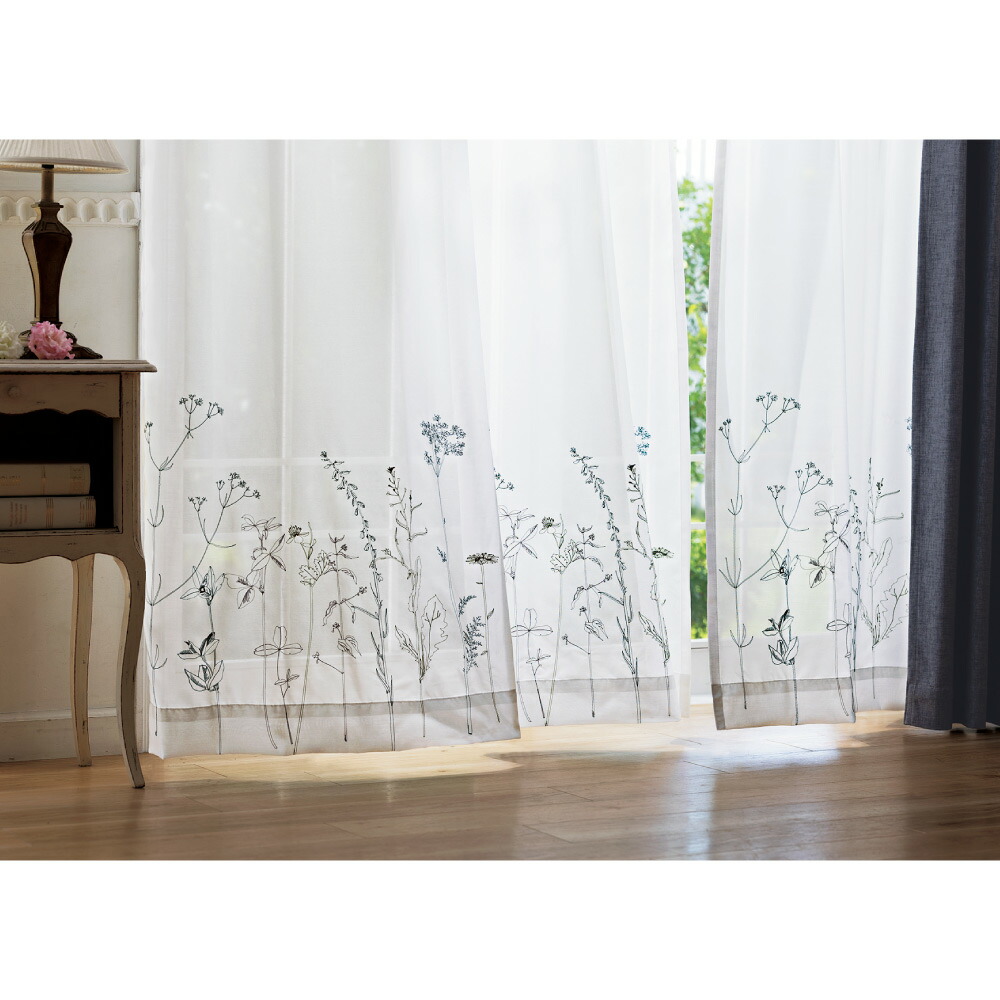 ボイルカーテン　レースカーテン　100×228 マラソン期間クーポン有 レースカーテン プレーンボイル