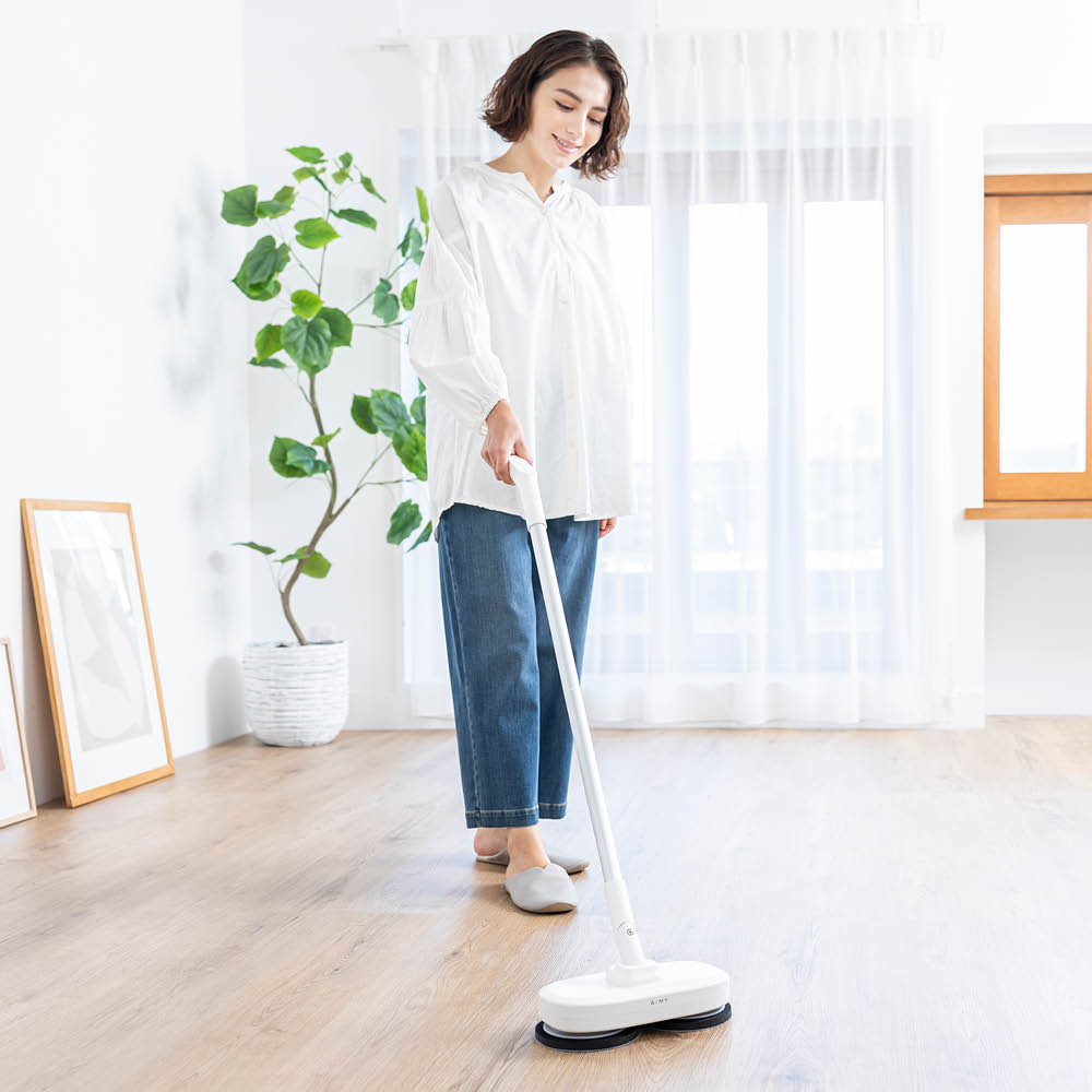 【最大7000円OFFクーポン 4月20日迄】 AiMY プレミアムモップクリーナー 替えパッド2枚付き 掃除機 クリーナー 掃除 お手入れ用品 622701 ＼LINE友だち登録でクーポン／