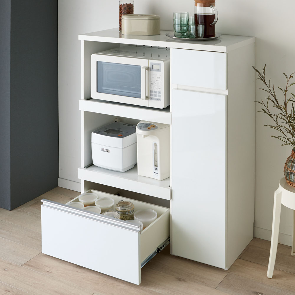 【最大8000円OFFクーポン 4月10日迄】 ≪幅90cm奥行40cm≫ サイズが選べる家電収納キッチンカウンター ハイタイプ 幅90cm キッチンカウンター キッチン収納 629616 ＼LINE友だち登録でクーポン／