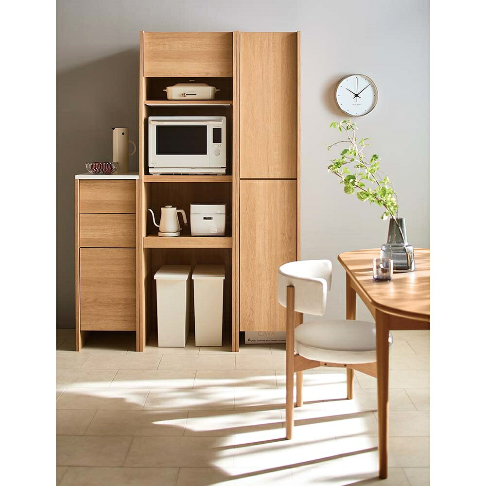 Anne/アンヌ ナチュラルモダンキッチン ボード オープン幅80cm レンジ台 キッチンラック キッチン収納 H00107 \LINE友だち登録でクーポン/|ディノス家具 店