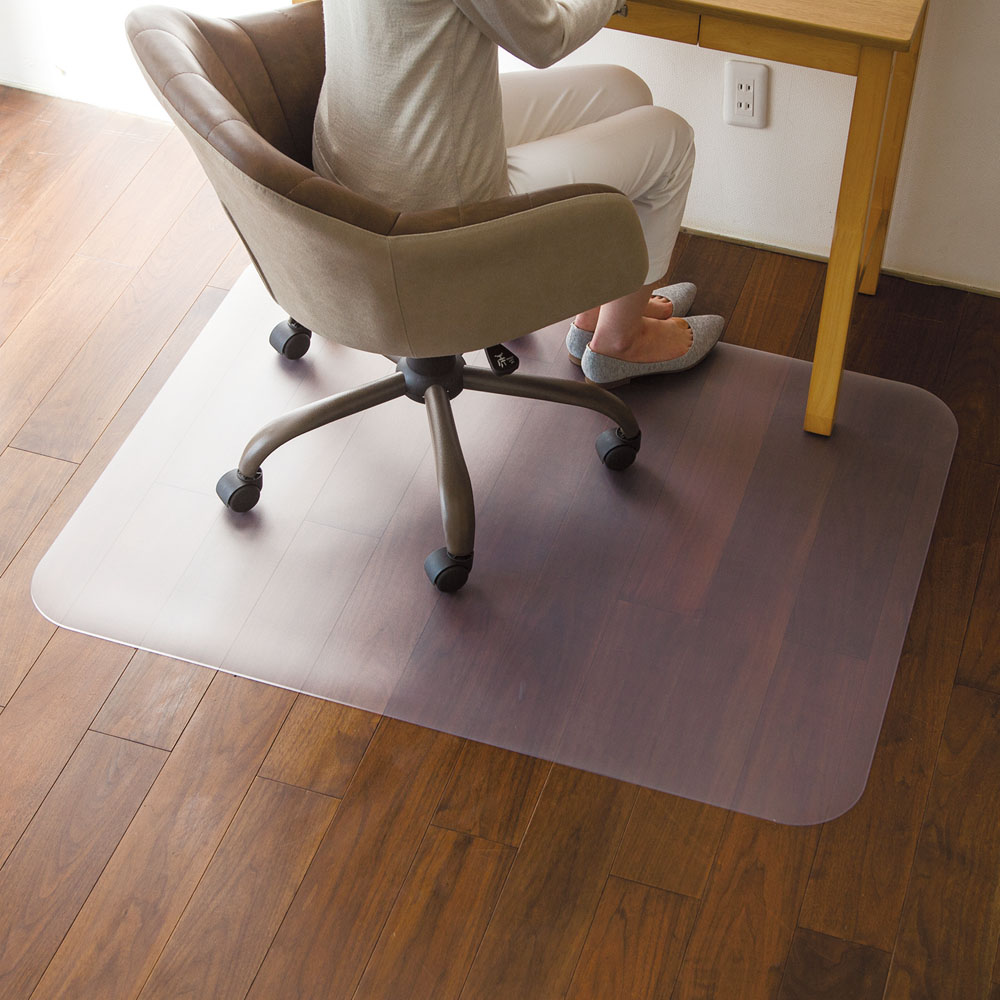 【クーポン7月26日迄】 ≪120&times;150cm≫ アキレス 透明チェアマット フロアマット マット カーペット ラグ KR1423 ＼LINE友だち登録でクーポン／｜ディノス家具 店