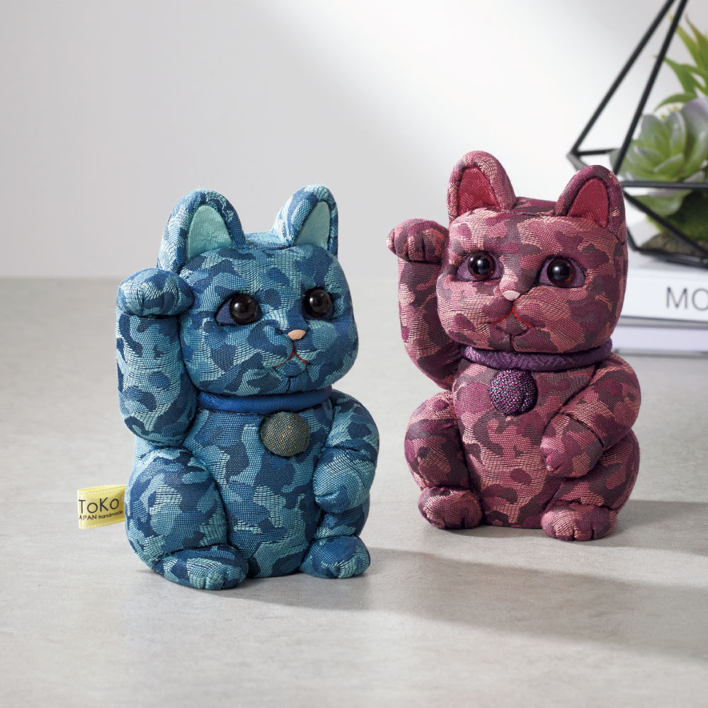 【最大7000円OFFクーポン 4月20日迄】 〈柿沼人形〉カモフラージュ柄招き猫 正月飾り 年中行事用品 季節商品 KR0119 ＼LINE友だち登録でクーポン／