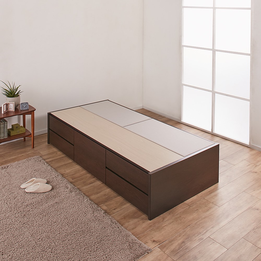 【最大7000円OFFクーポン 4月20日迄】 ≪ダブル≫ 日本製の引き出しチェストベッド 引き出し収納タイプ ヘッドレスタイプ(フレームのみ) 収納付きベッド ベッド 640375 \LINE友だち登録でクーポン/