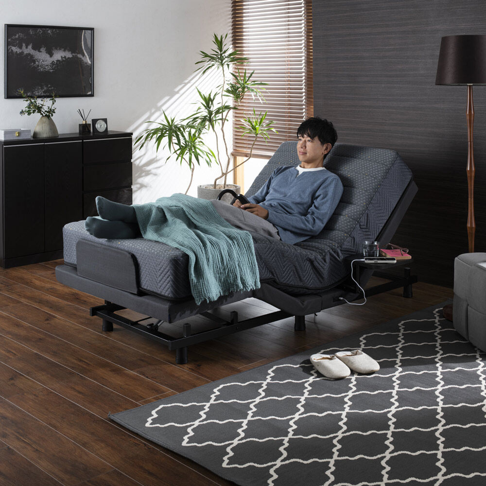 【最大7000円OFFクーポン 4月20日迄】 ≪ウレタンマットレス付き≫ アンネルベッド「ディスカバリー」 アーバンモダンデザイン電動ベッド セミダブルサイズ リクライニングベッド ベッド 626710 ＼LINE友だち登録でクーポン／