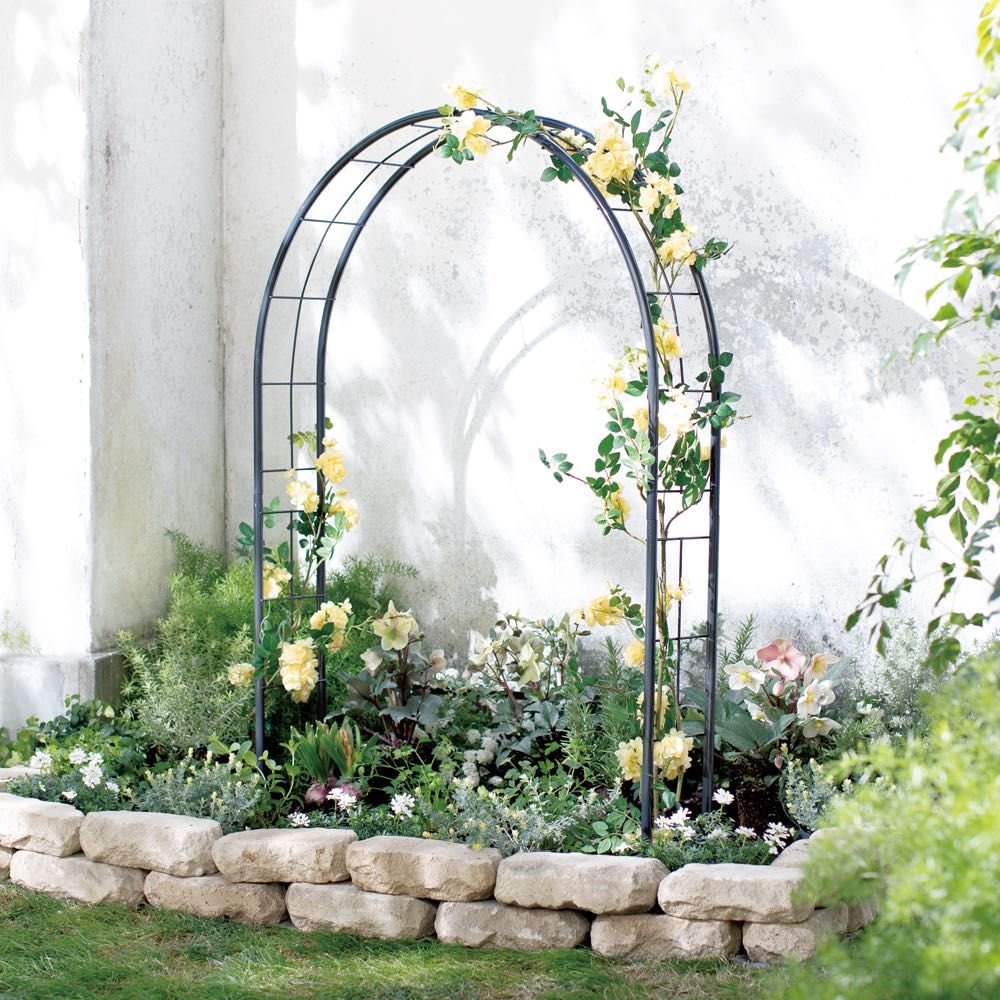 【最大8000円OFFクーポン 4月10日迄】 奥行16cmの花だんアーチ 高さ120cm ガーデニンググッズ G00104 ＼LINE友だち登録でクーポン／