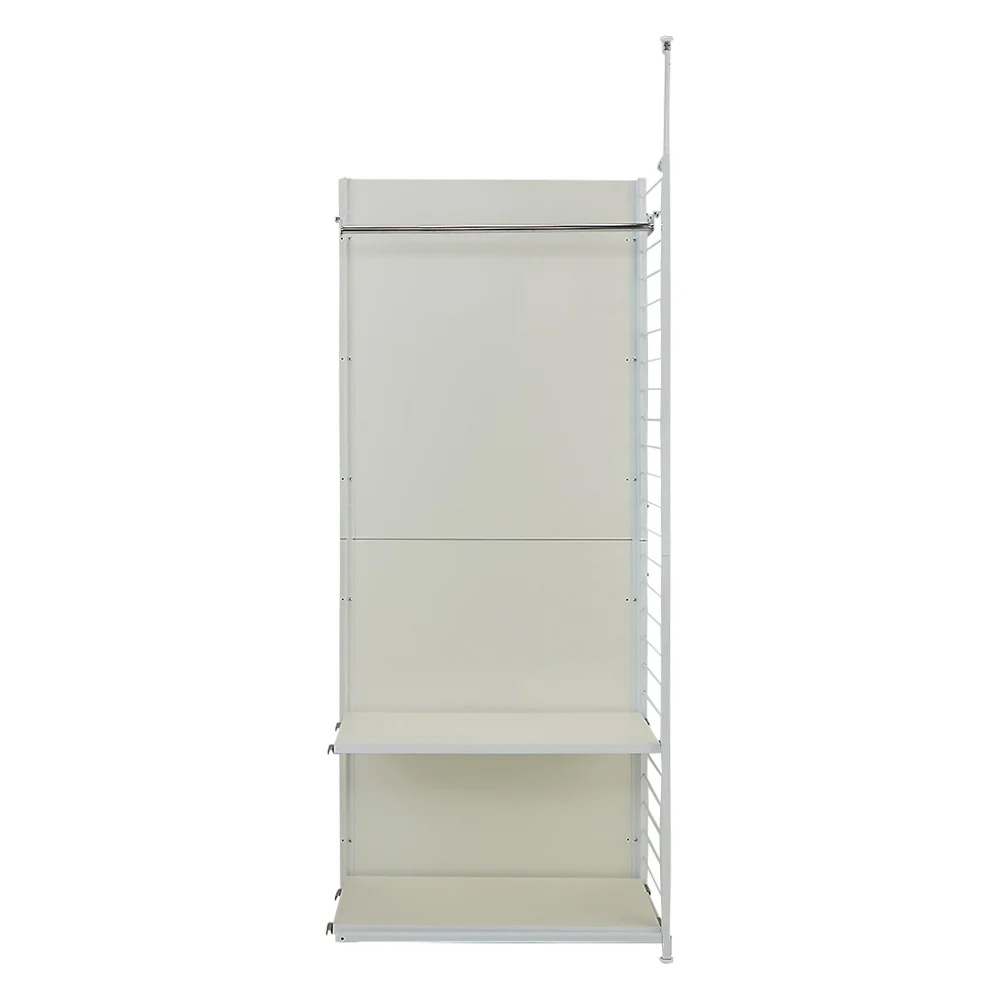 【最大7000円OFFクーポン 4月20日迄】 ホワイト間仕切り収納 ハンガー＆棚タイプ・連結用 幅88cm パーテーション 間仕切り リビング収納 644819 ＼LINE友だち登録でクーポン／