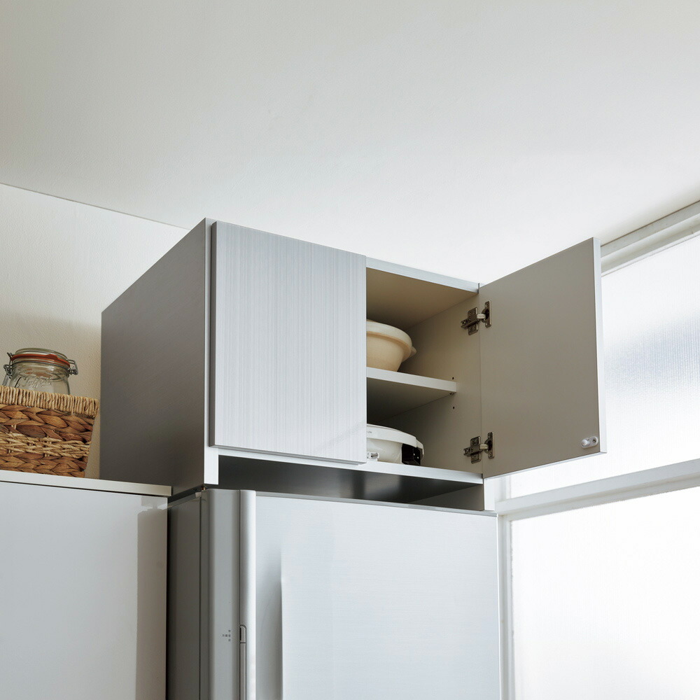 楽天市場】安心の日本製 国産 冷蔵庫上収納ラック シルバー 幅63cm