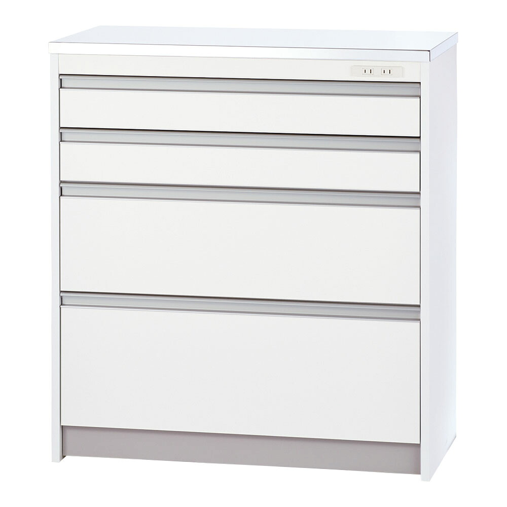 【クーポン7月26日迄】 収納物を考えたステンレストップカウンター ハイタイプ（高さ97.5cm） 幅88.5cm キッチンカウンター キッチン収納 641625 ＼LINE友だち登録でクーポン／｜ディノス家具 店