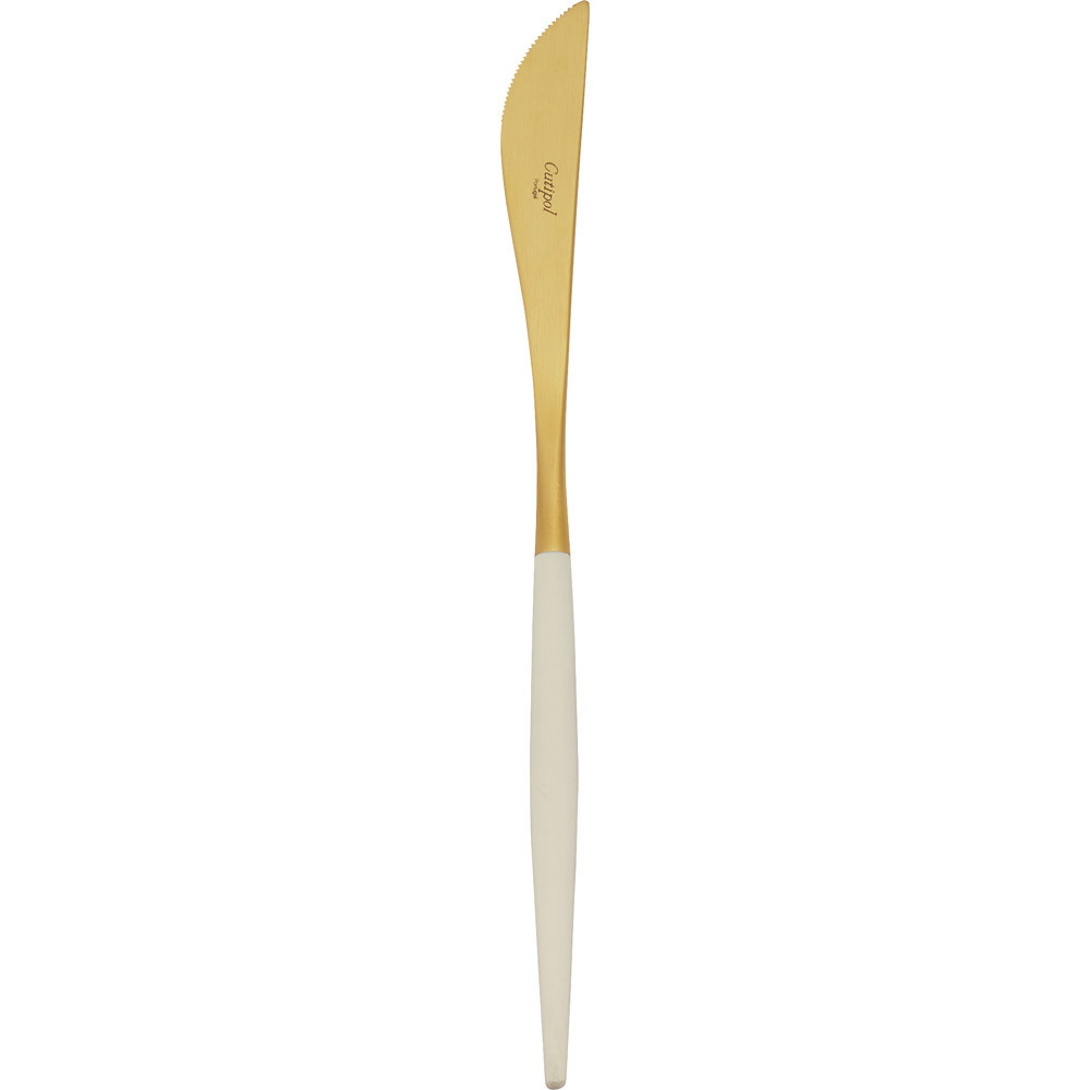 【最大7000円OFFクーポン 4月20日迄】 Cutipol/クチポール GOAテーブルナイフ ホワイト・ゴ－ルド 箸 食器 KR0251 ＼LINE友だち登録でクーポン／