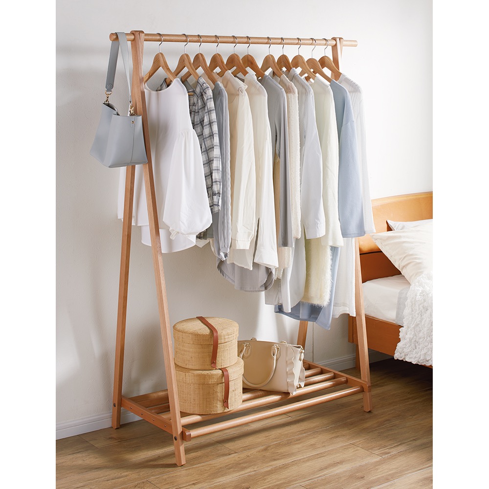 天然木製 コートハンガー 20本セット ハンガー 木製ハンガー 20本 セット 滑らない コートハンガー バー付き