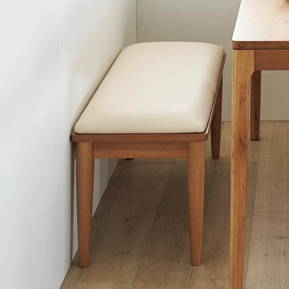 家具 テーブル 家具 イス 自然の良さを存分に楽しめる木と暮らすダイニングへ 幅130cm Luomur ルオムール 無垢ダイニングシリーズ ベンチ チェア H ディノス家具 店 ダイニングチェア 収納 チェア
