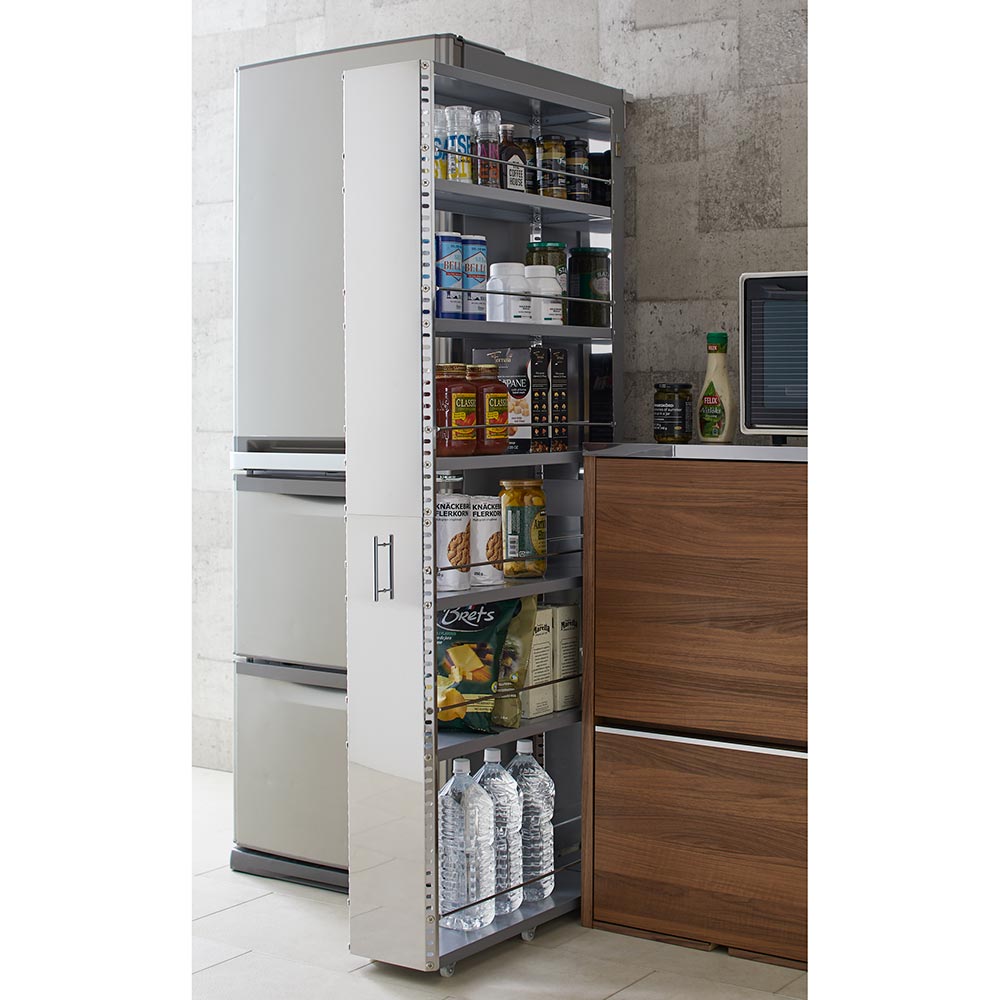 楽天市場】ステンレス すき間収納ワゴン 幅20cm 高さ159cm 隙間ラック