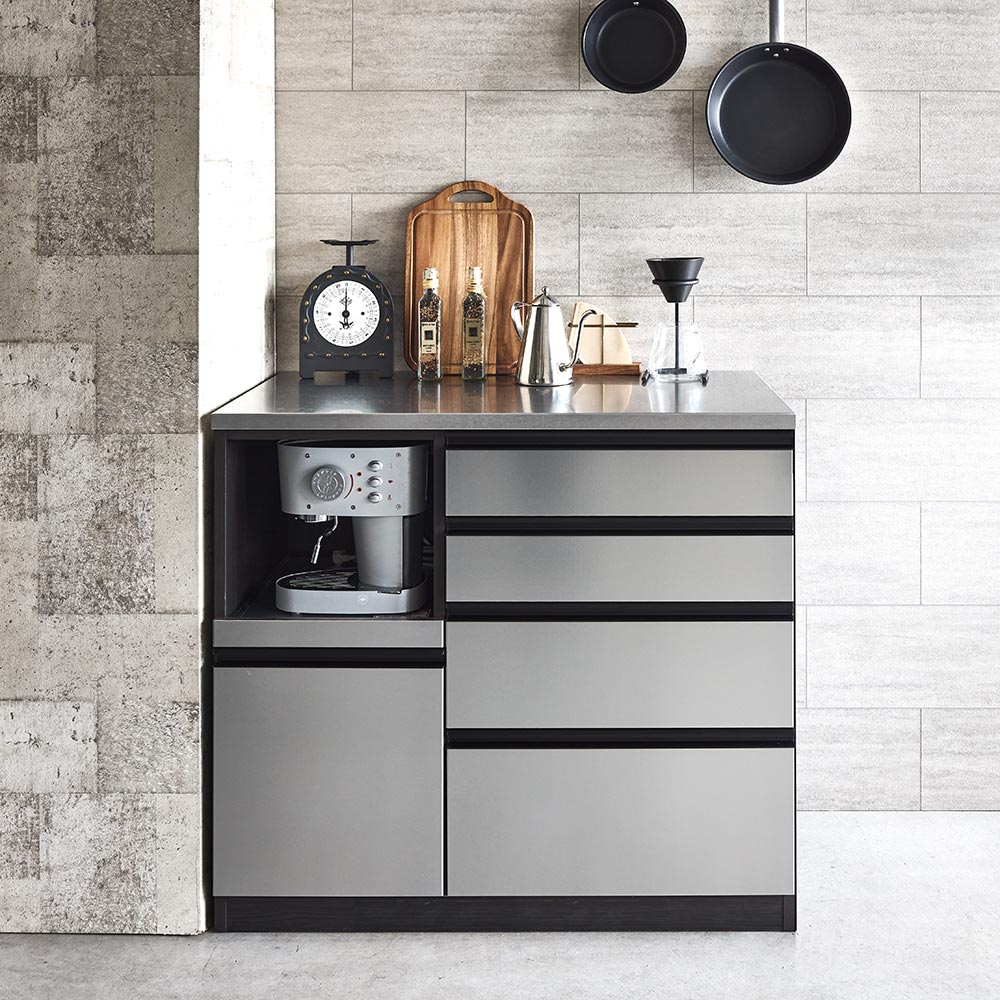 楽天市場】ステンレスバイブレーション仕上げ天板カウンター 幅