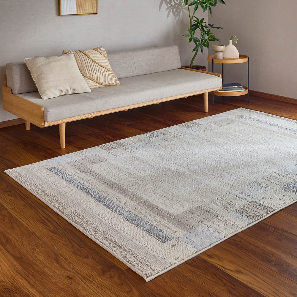 【最大7000円OFFクーポン 4月20日迄】 ≪約200×250cm≫ベルギー製ウィルトン織りギャッベ柄ラグ ラグ 絨毯 カーペット マット 584803 ＼LINE友だち登録でクーポン／