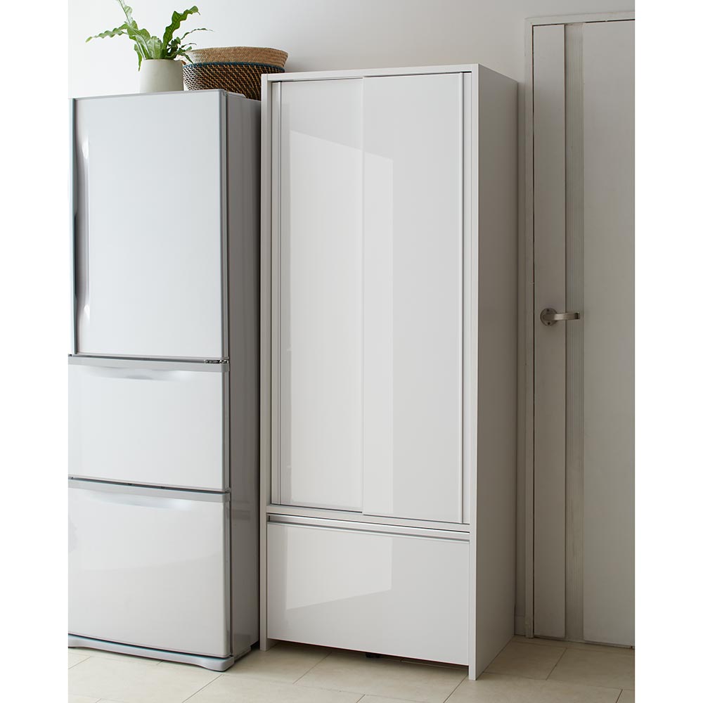 家具 収納 キッチン収納 食器棚 キッチンストッカー 食品ストッカー Rerve レルヴェ 壁面収納引き戸キッチンパントリー 奥行30cm幅80cm高さ180cm H Rvcconst Com