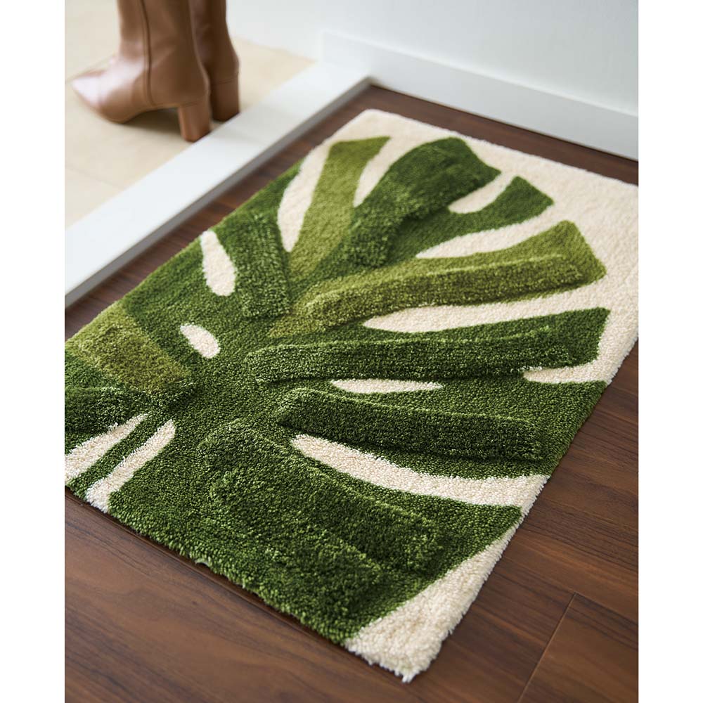 【クーポン7月26日迄】 ≪約60cm&times;120cm≫ Lehti/レフティ レイヤードマット 玄関マット カーペット ラグ マット H95014 ＼LINE友だち登録でクーポン／｜ディノス家具 店